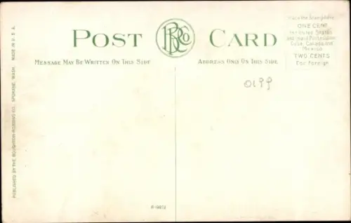 Ak Spokane Washington USA, Northern Pacific Train and Depot