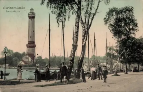 Ak Świnoujście Swinemünde Pommern, Leuchtturm