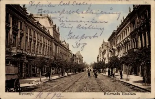 Ak București Bukarest Rumänien, Bulevardu Elisabeta