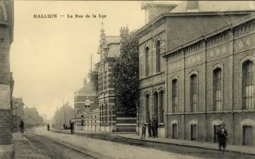 CPA Halluin Nord, Rue de la Lys