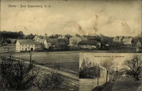 Ak Ninive Herrnhut in Sachsen, Gesamtansicht, Gasthof