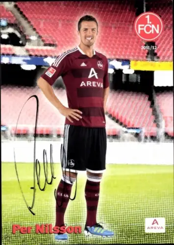 Autogrammkarte Fußballer Per Nilsson, 1. FC Nürnberg, Autogramm