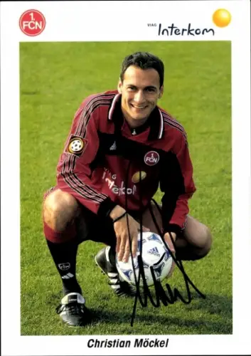 Autogrammkarte Fußballer Christian Möckel, 1. FC Nürnberg, Autogramm