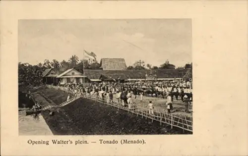 Ak Manado Menado Indonesië, Opening Walter's plein