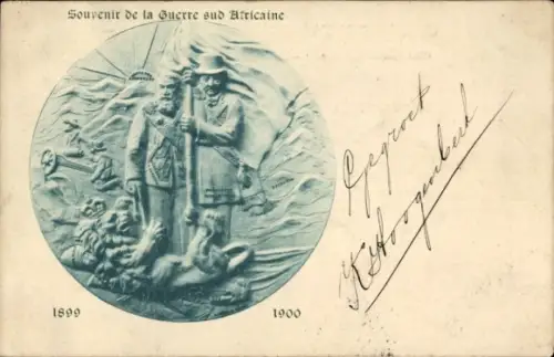 Ak Krieg in Südafrika 1899-1900, Gefallene Soldaten, Fahne, Politiker