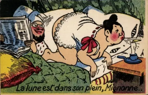 Ak La lune est dans son plein, Mignonne, Humor