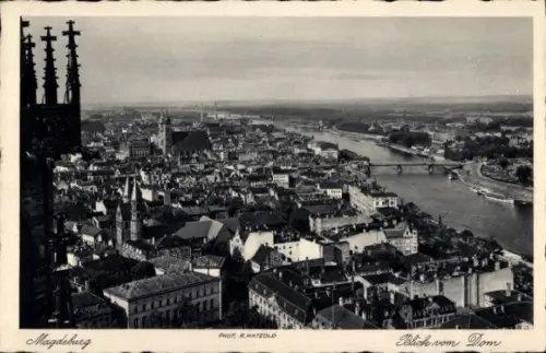 Ak Magdeburg an der Elbe,  Blick vom Dom