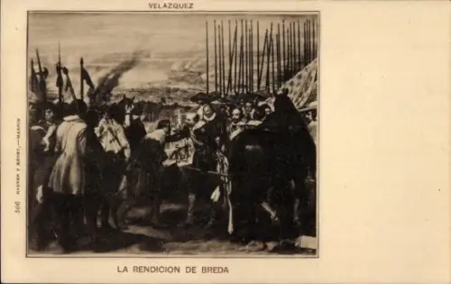 Ak Breda Nordbrabant Niederlande, La Rendicion de Breada