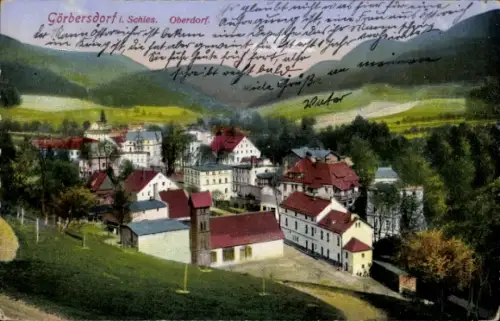 Ak Sokołowsko Görbersdorf Schlesien, Oberdorf
