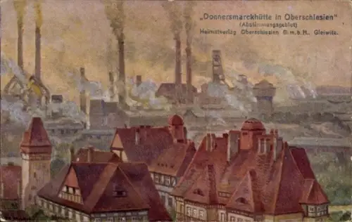 Künstler Zabrze Hindenburg Oberschlesien, Donnersmarckhütte, Abstimmungsgebiet