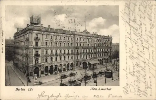 Ak Berlin Mitte, Hotel Kaiserhof, Wilhelmplatz