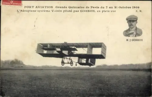 Ak Les Pionniers de l'air, L'Aéroplane Delagrange, im Flug, Flugplatz Savigny sur Orge