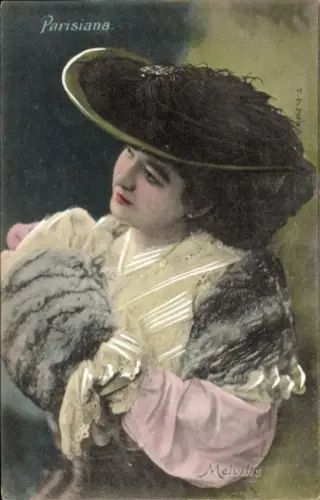 Ak Varieté Künstlerin, Parisiana, Melville, Portrait