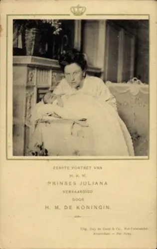 Ak Niederländische Königin Wilhelmina mit Prinzessin Juliana als Säugling