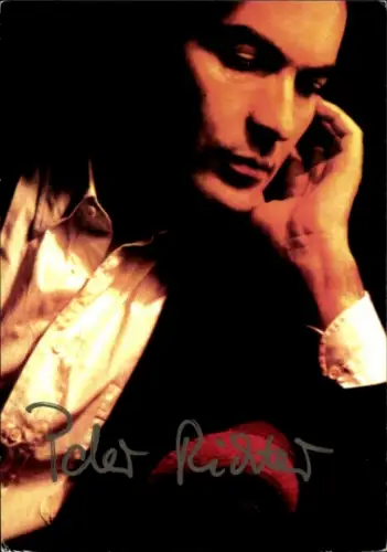 Autogrammkarte Sänger Peter Richter, Portrait, Autogramm