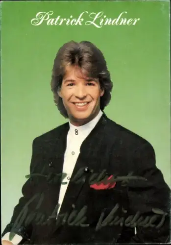 Autogrammkarte Sänger Patrick Lindner, Portrait, Autogramm