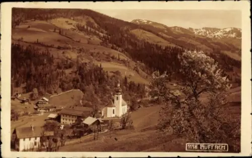Foto Ak Auffach Wildschönau Tirol, Gesamtansicht, Kirche