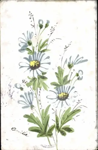 Ak Blumen, Blüten, Kitsch