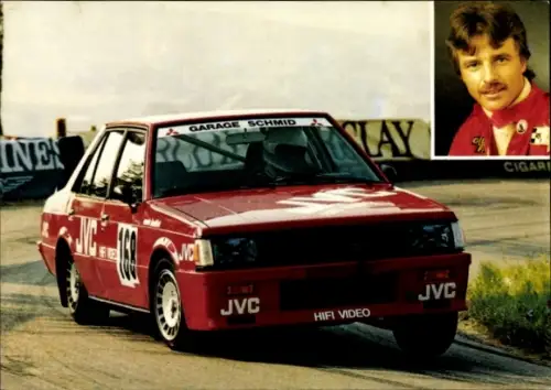 Ak Autorennfahrer Ruedi Schmidlin, Mitsubishi Lancer Turbo