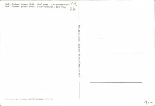 Ak MF Gedser, Innenansicht, Bar