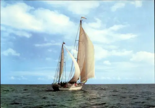 Ak Segelyacht auf der Ostsee