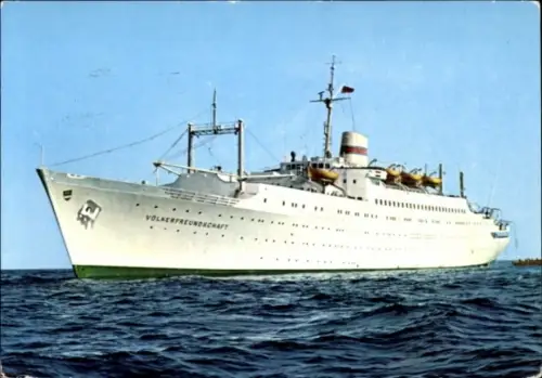 Ak FDGB Urlauberschiff MS Völkerfreundschaft