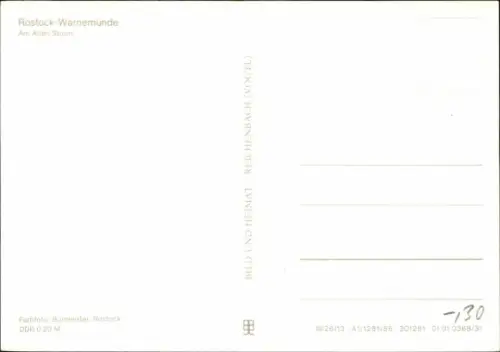 Ak Rostock-Warnemünde, Am Alten Strom