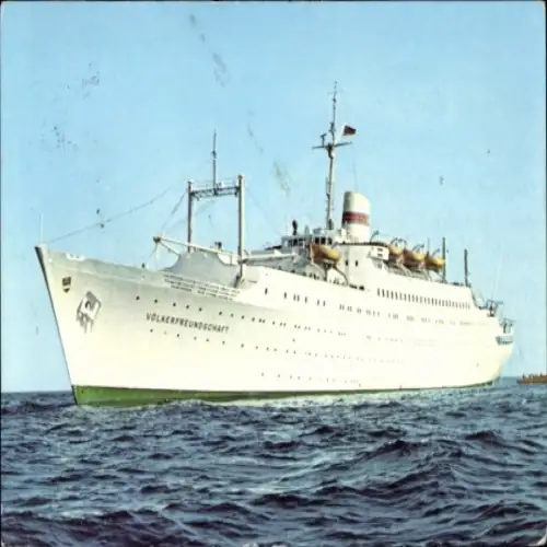 Ak FDGB Urlauberschiff MS Völkerfreundschaft