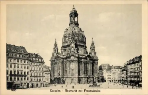 Ak Dresden Altstadt, Dresden Neumarkt, Frauenkirche,  Architektur