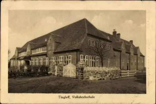 Ak Tinglev Tingleff Dänemark, Volkshochschule
