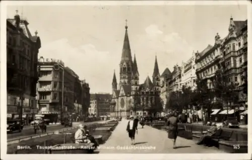Ak Berlin Charlottenburg, Tauentzienstraße, Kaiser Wilhelm Gedächtniskirche