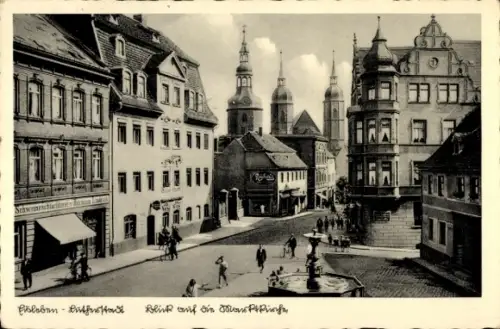 Ak Lutherstadt Eisleben, Stadtansicht, Gebäude, Straßenansicht,  Architektur
