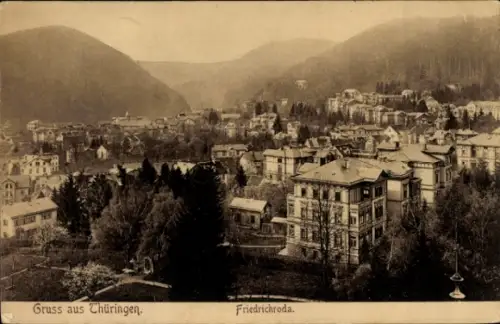 Ak Friedrichroda im Thüringer Wald, Blick auf  Thüringen, Gebäudeansicht, Landschaft