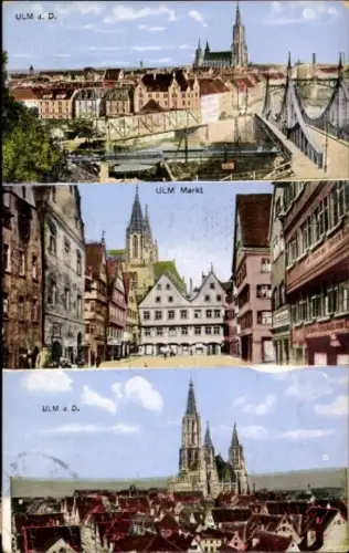 Ak Ulm an der Donau, Stadt, Markt, Dom