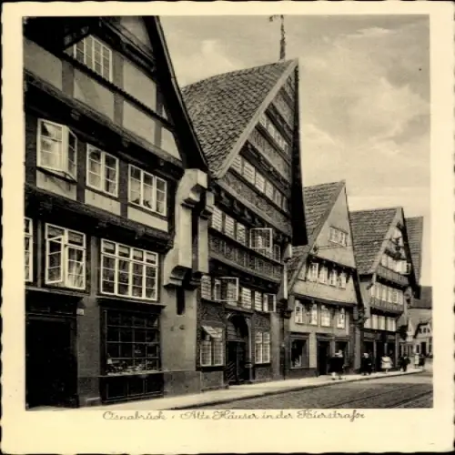 Ak Osnabrück in Niedersachsen,  alte Häuser, Feierstrafse,  Architektur