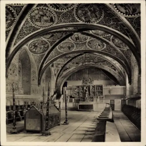 Ak Wienhausen in der Lüneburger Heide, Innenansicht, Zisterzienser-Nonnenkloster, Nonnenchor, 14.