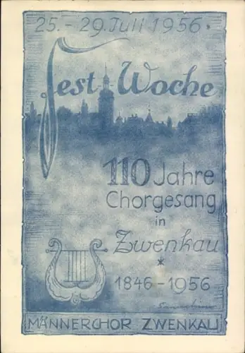 Ak Zwenkau in Sachsen, Festwoche, 110 Jahre Chorgesang, Männerchor  Jubiläum, 1956