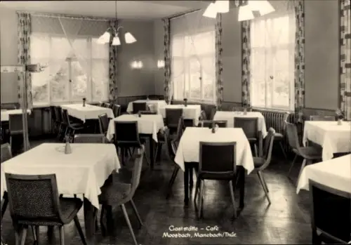 Ak Moosbach Manebach in der Oberpfalz, Inneres der Gaststätte