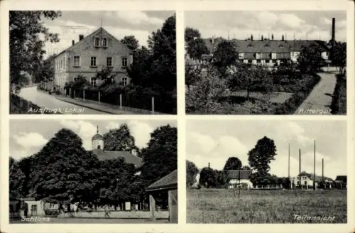 Ak Niederkaina Bautzen Oberlausitz, Ausflugs-Lokal, Rittergut, Schloss, Teilansicht