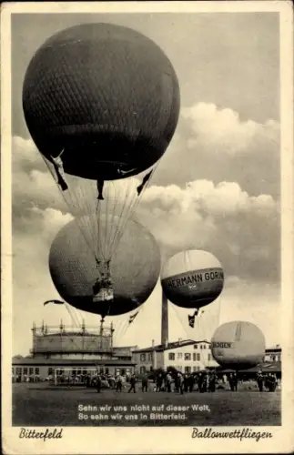 Ak Bitterfeld in Sachsen Anhalt, Ballonwettfliegen