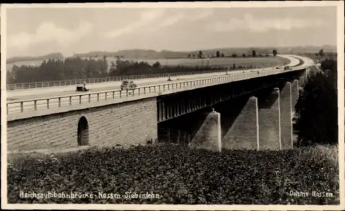 Ak Siebenlehn Großschirma in Sachsen, Reichsautobahnbrücke Muldental