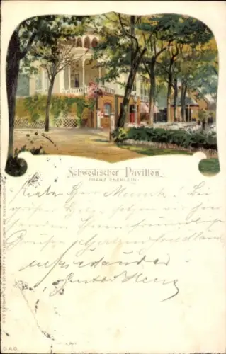 Litho Wannsee Zehlendorf Berlin, Schwedischer Pavillion