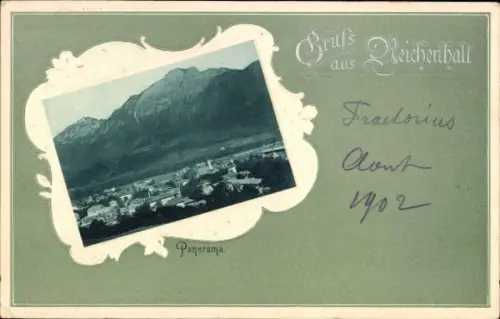 Präge Passepartout Ak Bad Reichenhall in Oberbayern, Gesamtansicht
