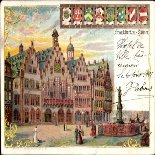 Wappen Litho Frankfurt am Main, Römer