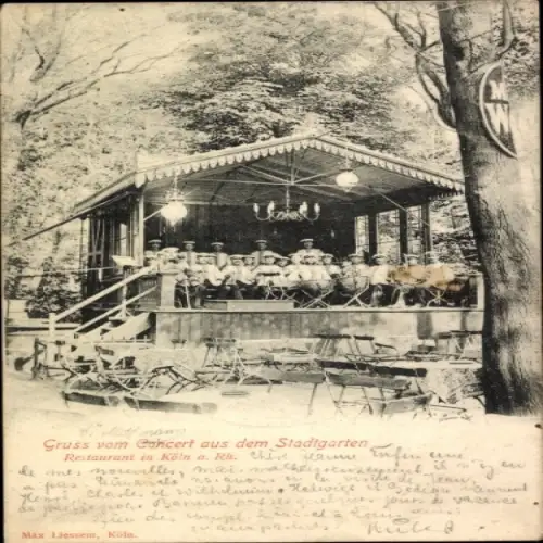 Ak Köln am Rhein, Stadtgarten Restaurant, Konzert