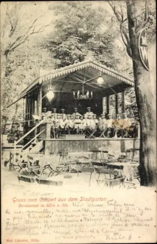 Ak Köln am Rhein, Stadtgarten Restaurant, Konzert