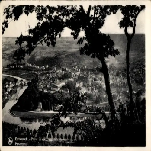 Ak Echternach Luxemburg, Panorama von  Petite Suisse Luxembourgeoise, Fluss, Bäume, Stadt