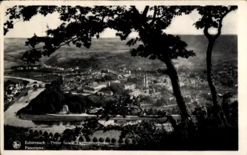 Ak Echternach Luxemburg, Panorama von  Petite Suisse Luxembourgeoise, Fluss, Bäume, Stadt