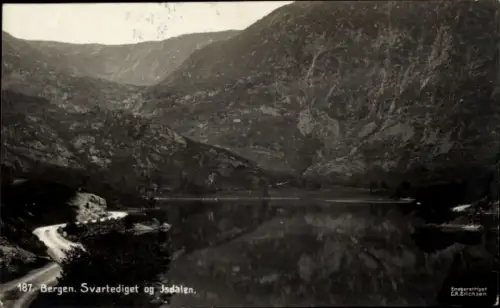 Ak Bergen Norwegen, Berglandschaft, See, Gebirge, Svartediget, Jsdalen
