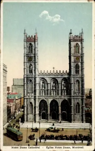 Ak Montreal Québec Kanada, Notre Dame Cathedral, Eglise Notre Dame,  Architektur